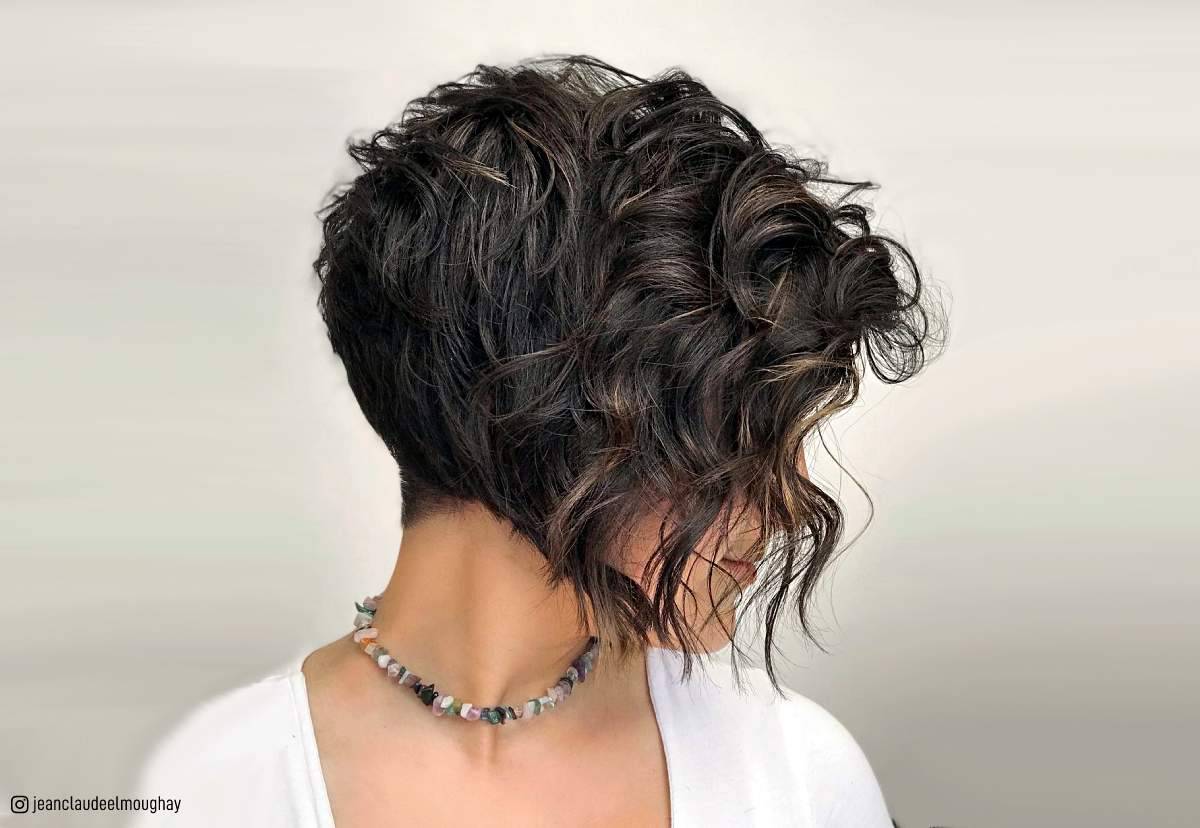 Short Stacked Bob for Curly Hair stacked bob haircut