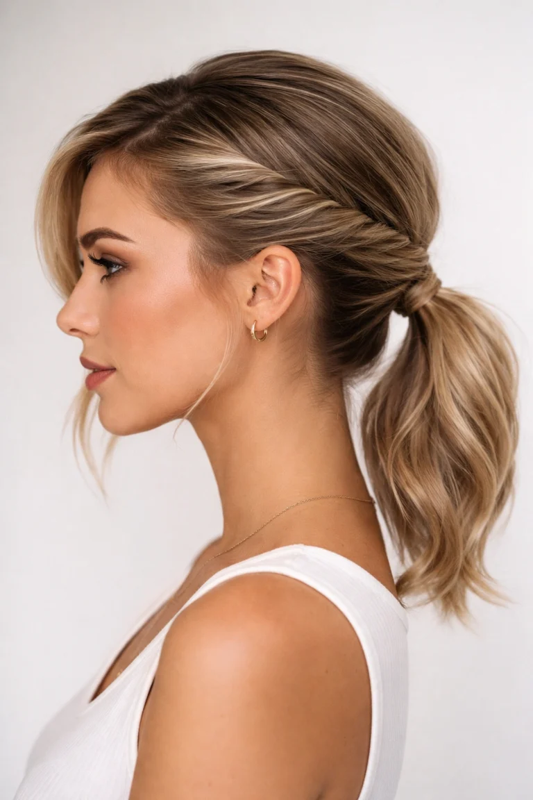 Low Twisted Ponytail