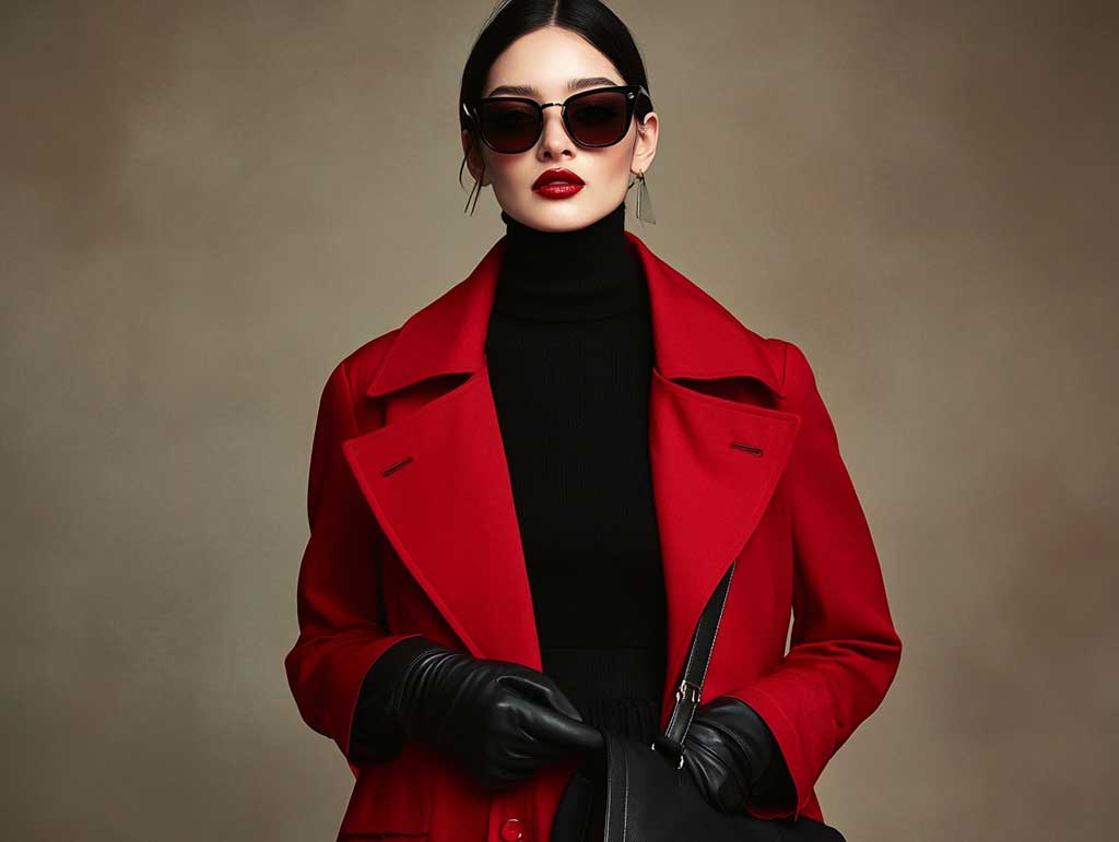 Statement Red Coat Outfit inspiration photo