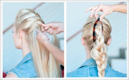 Banana clip ponytail hairstyle